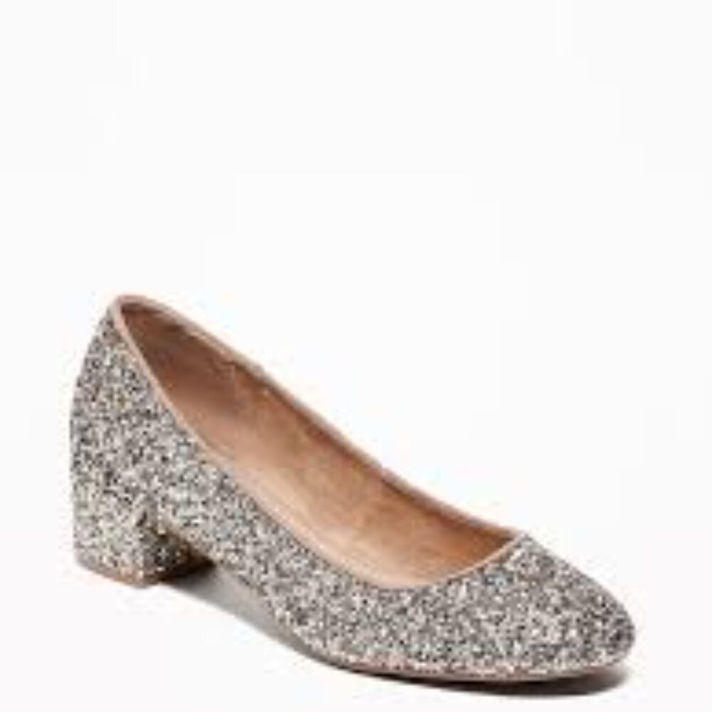 Glitter Block Heels